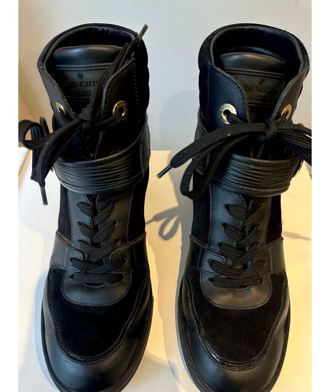 LOUIS VUITTON Черные кожаные ботинки, фото 2