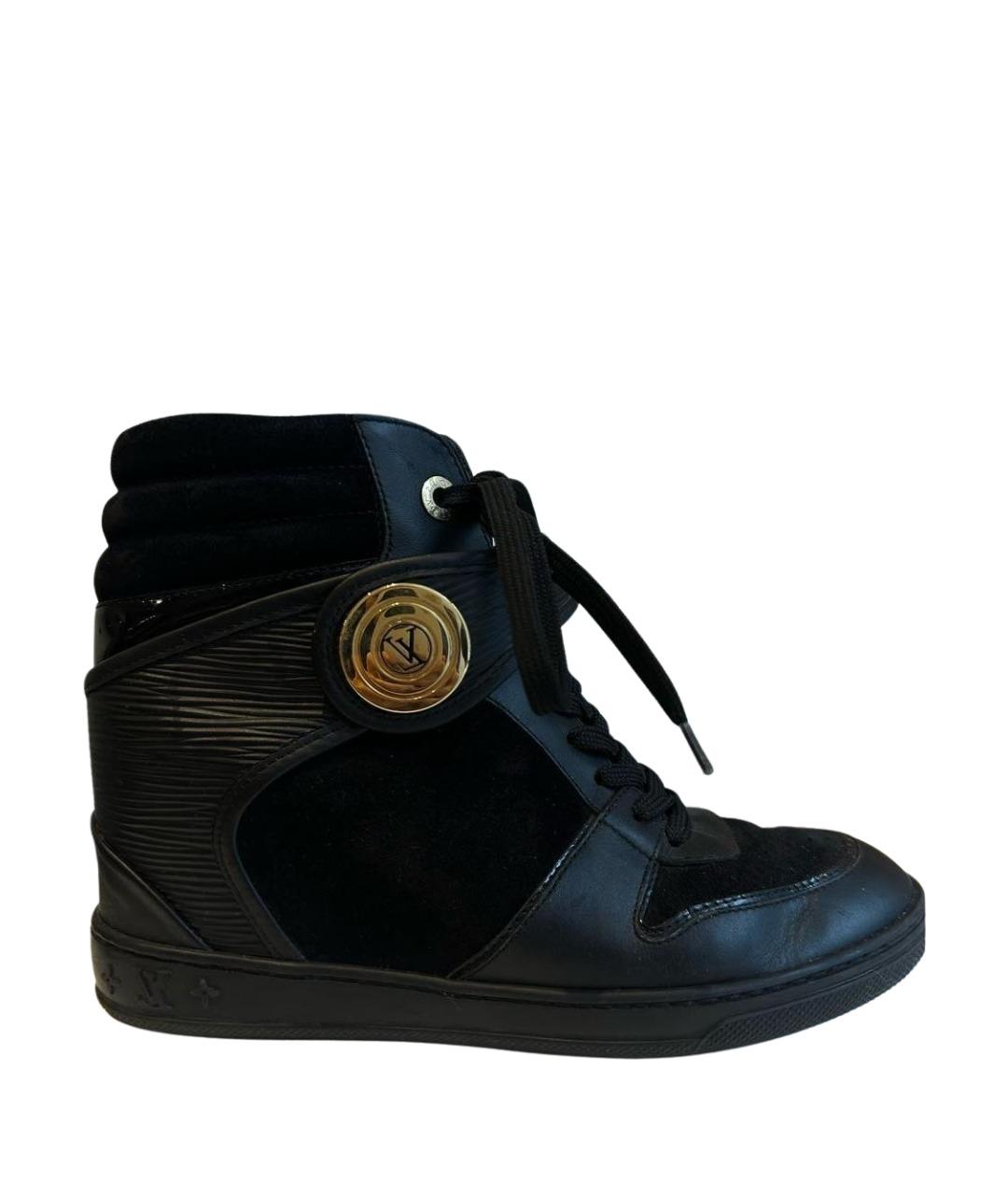 LOUIS VUITTON Черные кожаные ботинки, фото 1