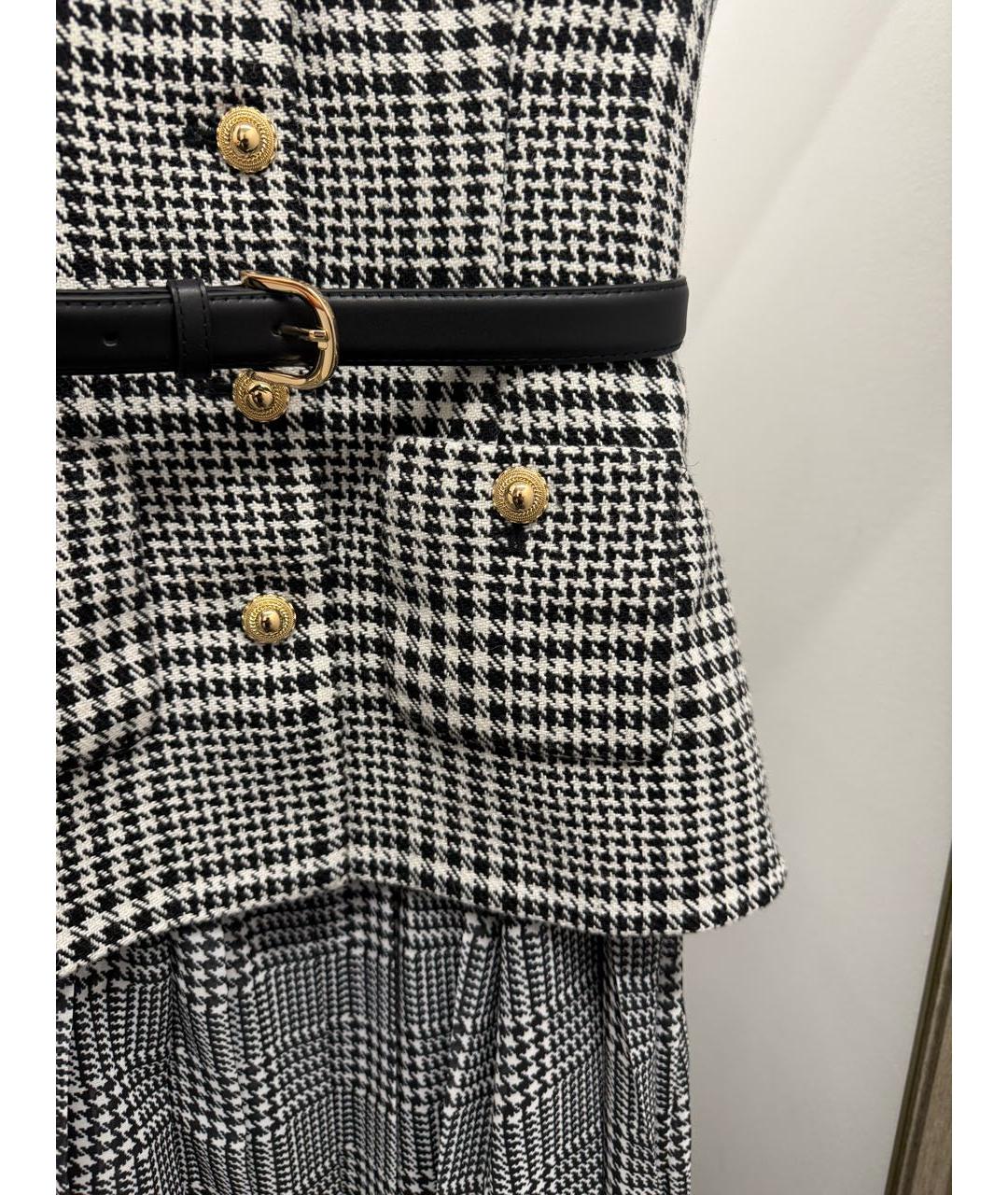 SELF-PORTRAIT Серое шерстяное коктейльное платье, фото 3