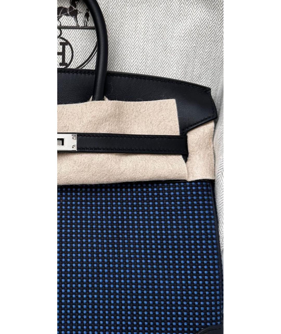 HERMES Черная кожаная сумка с короткими ручками, фото 2