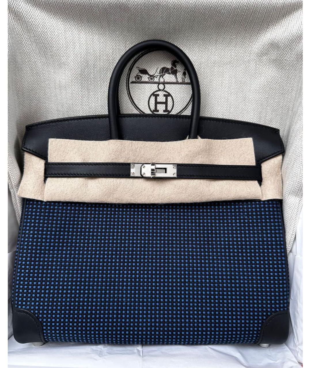 HERMES Черная кожаная сумка с короткими ручками, фото 3