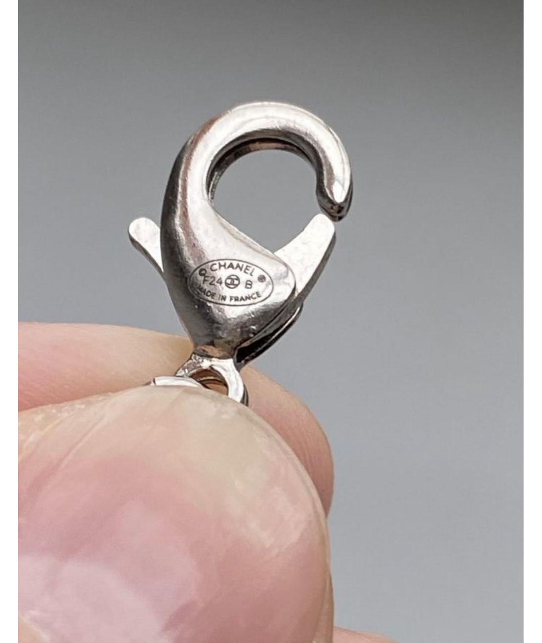 CHANEL Серебрянный металлический браслет, фото 5