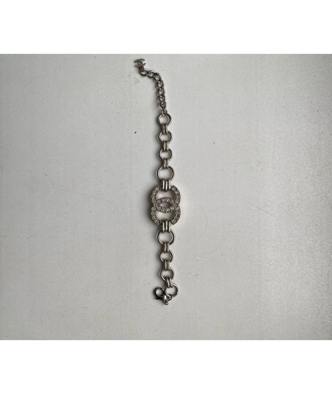 CHANEL Серебрянный металлический браслет, фото 7