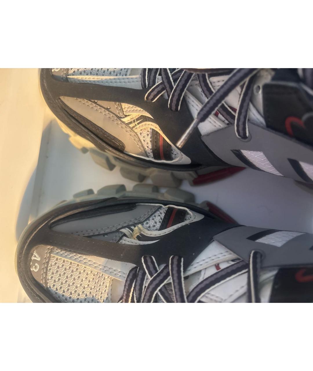 BALENCIAGA Антрацитовые низкие кроссовки / кеды из искусственной кожи, фото 6