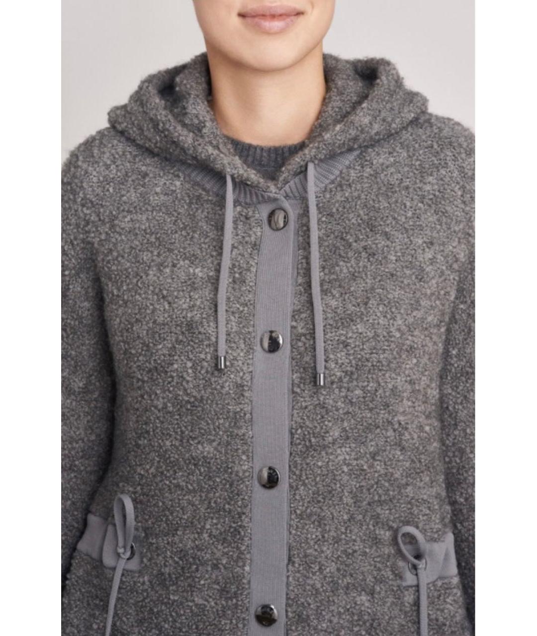 BOGNER Серое шерстяное пальто, фото 4