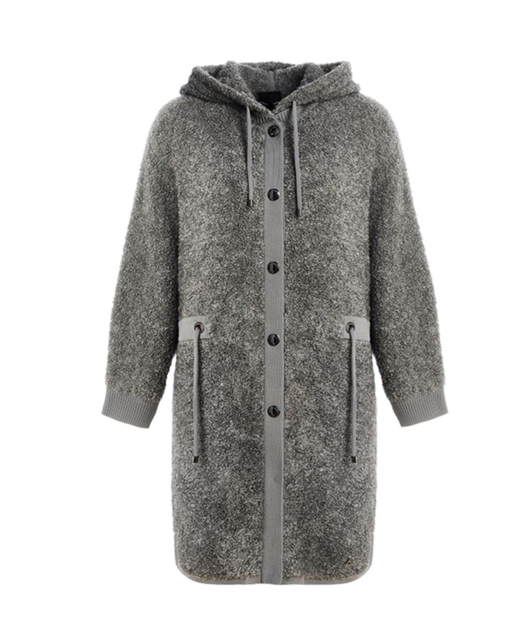 BOGNER Серое шерстяное пальто, фото 5