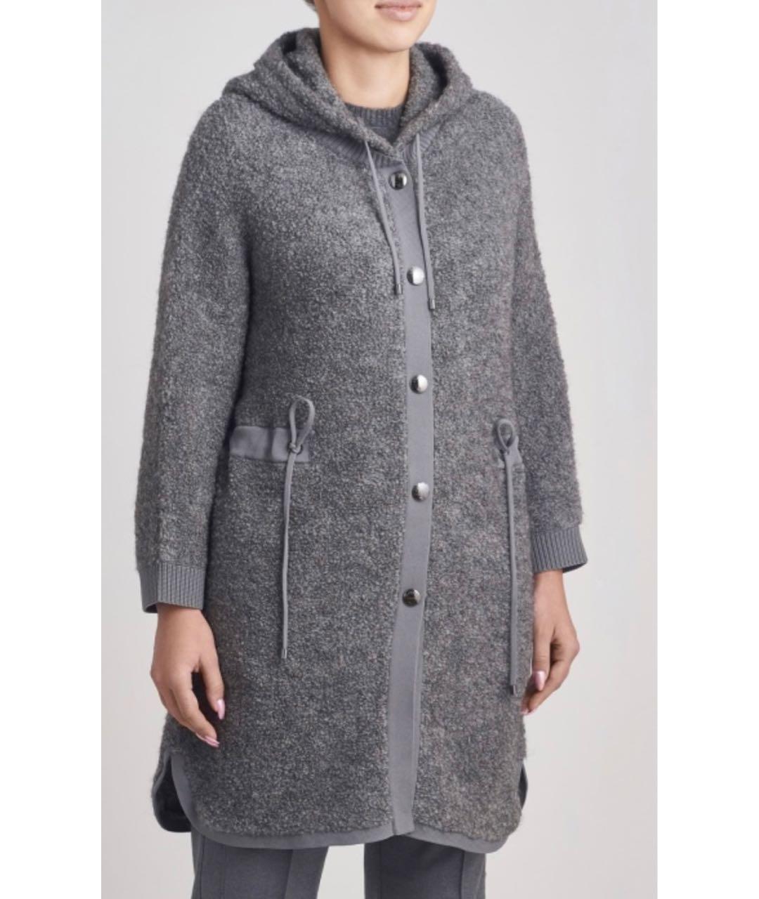 BOGNER Серое шерстяное пальто, фото 2