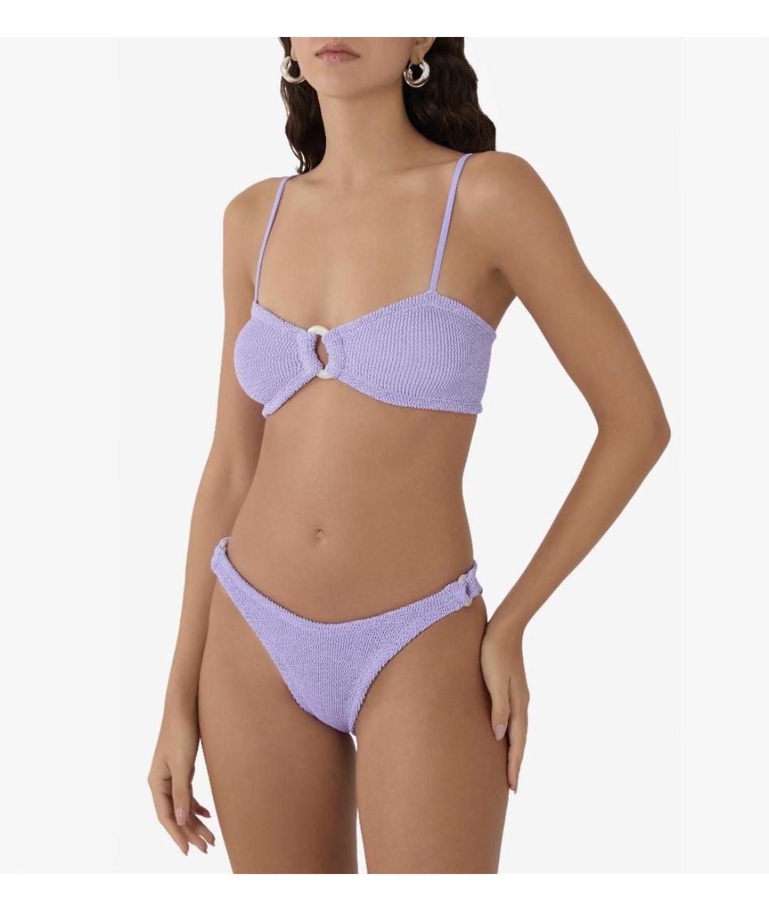 HUNZA G Фиолетовый полиамидовый купальник, фото 2