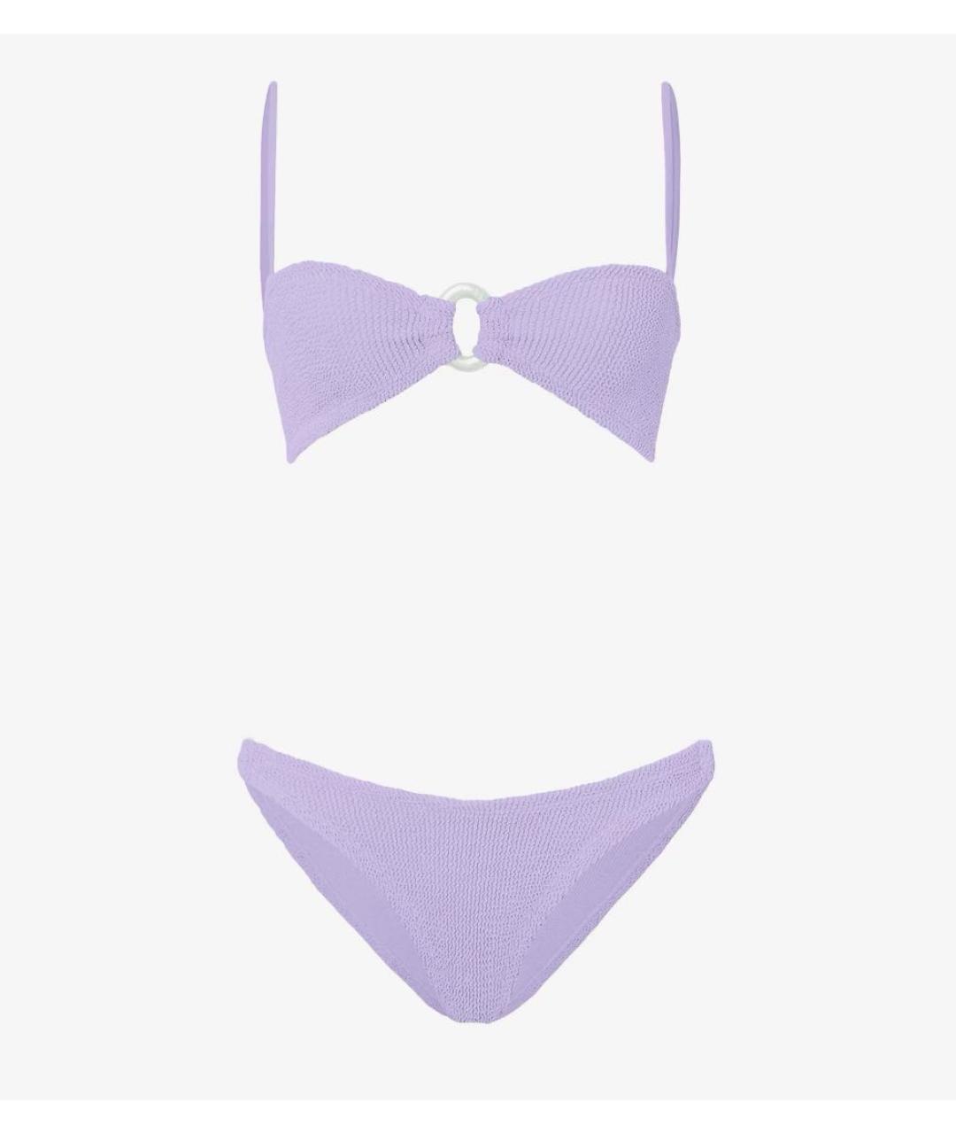 HUNZA G Фиолетовый полиамидовый купальник, фото 5