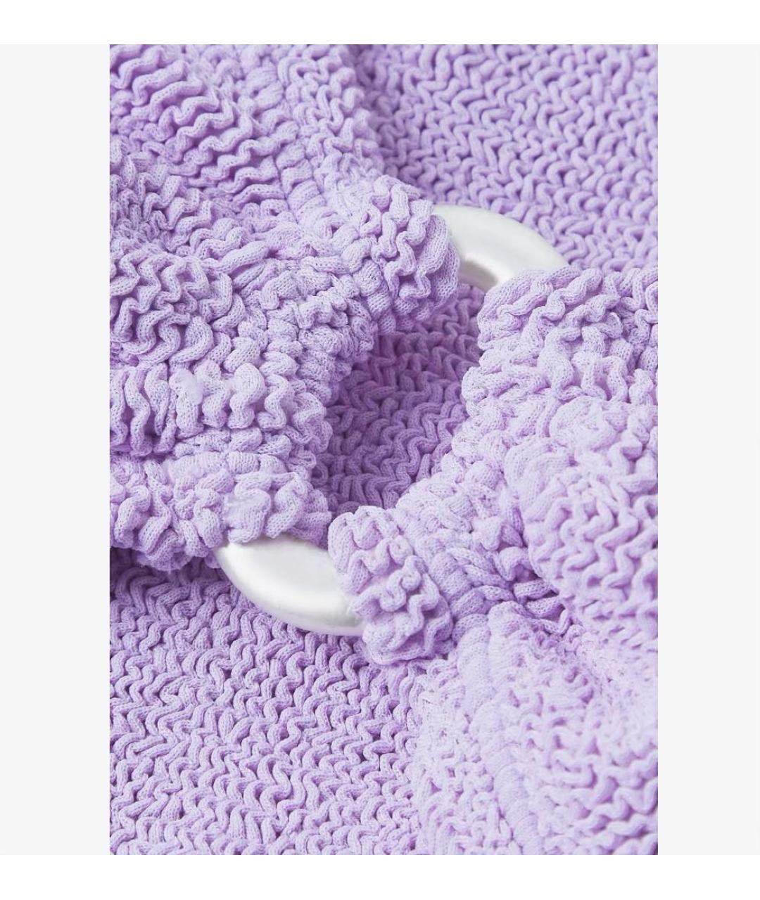 HUNZA G Фиолетовый полиамидовый купальник, фото 4