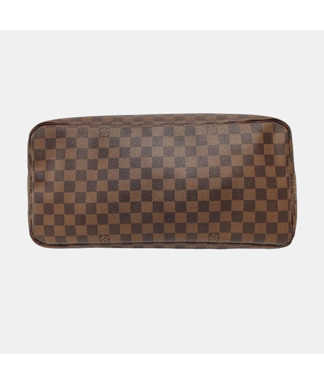 LOUIS VUITTON Коричневая кожаная сумка тоут, фото 5