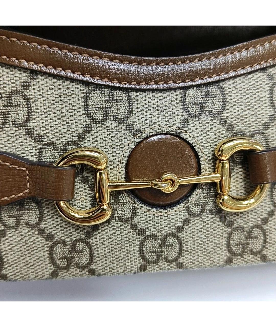 GUCCI Коричневая кожаная сумка через плечо, фото 7