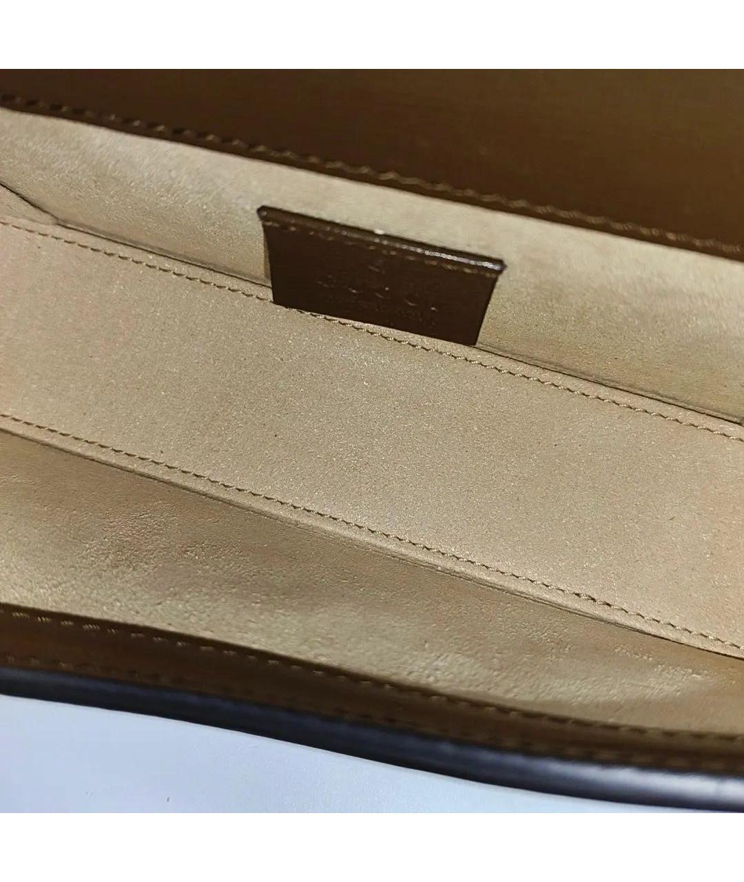 GUCCI Коричневая кожаная сумка через плечо, фото 4