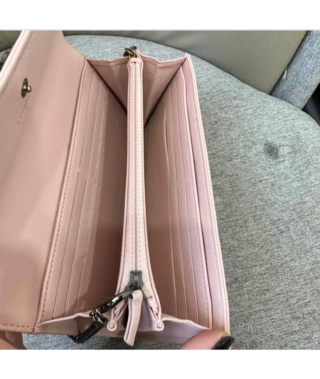 CHANEL Розовая кожаная сумка через плечо, фото 4