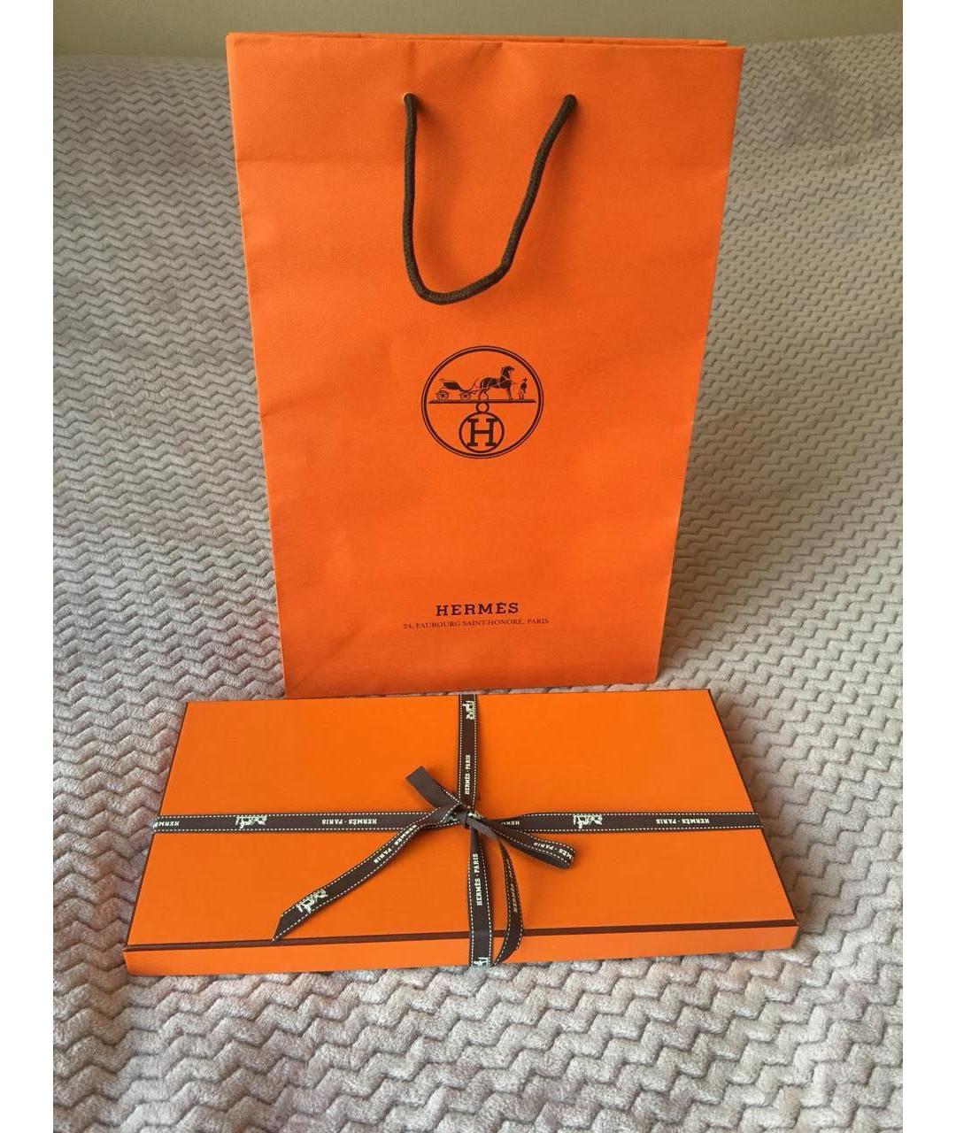 HERMES Розовый шелковый платок, фото 4