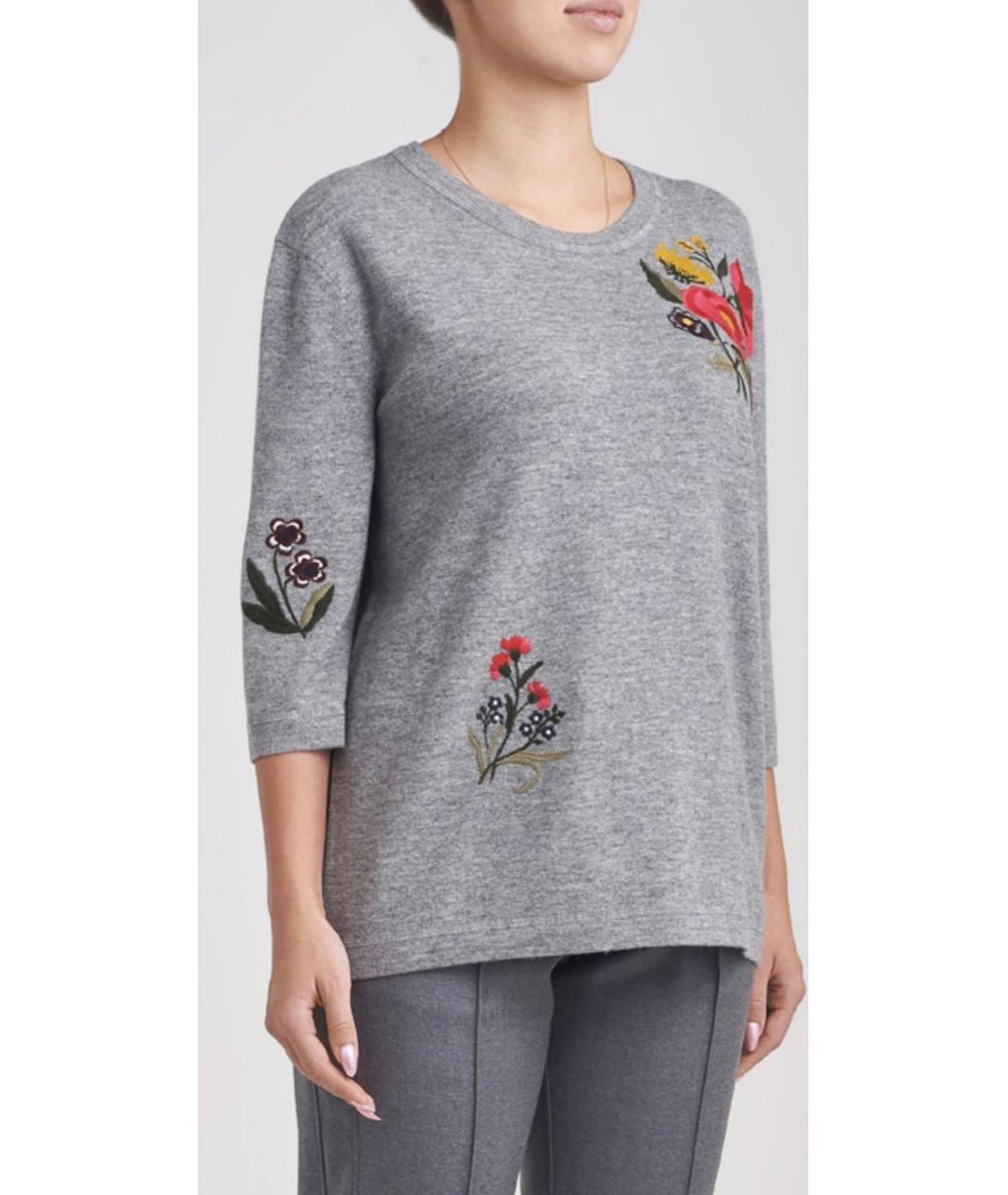 BOGNER Серый кашемировый джемпер / свитер, фото 2