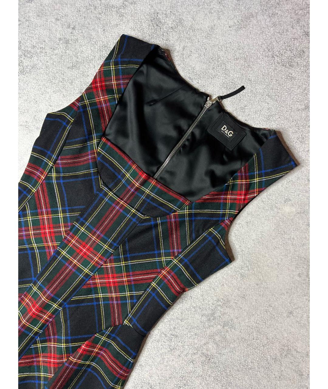 DOLCE&GABBANA Мульти шерстяное платье, фото 2