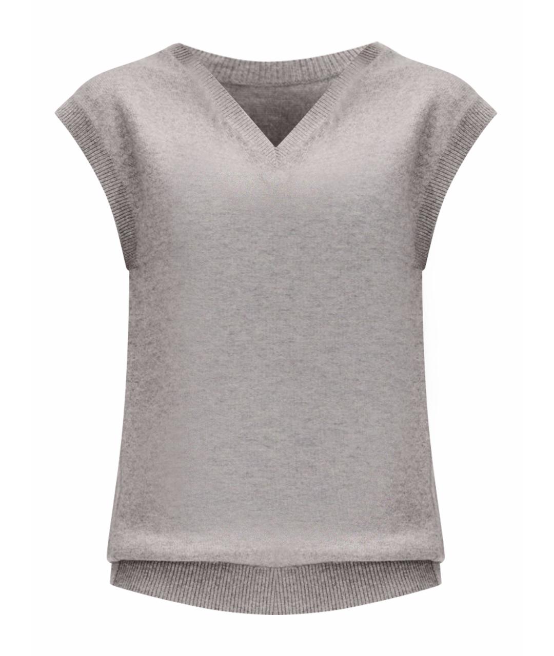 CHANEL Серая кашемировая жилетка, фото 1