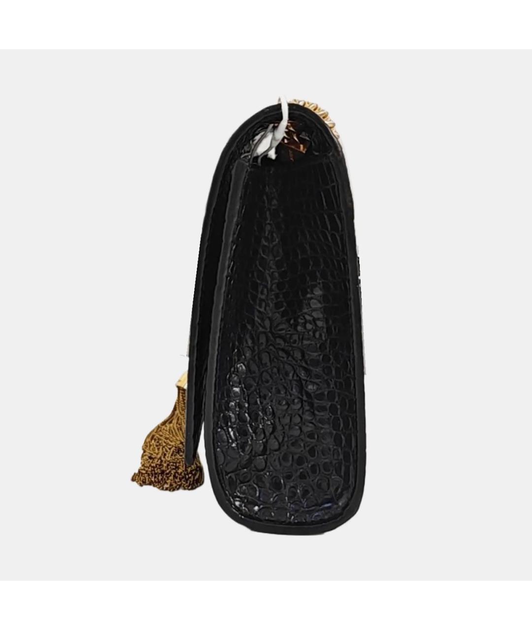 SAINT LAURENT Черная кожаная сумка через плечо, фото 2