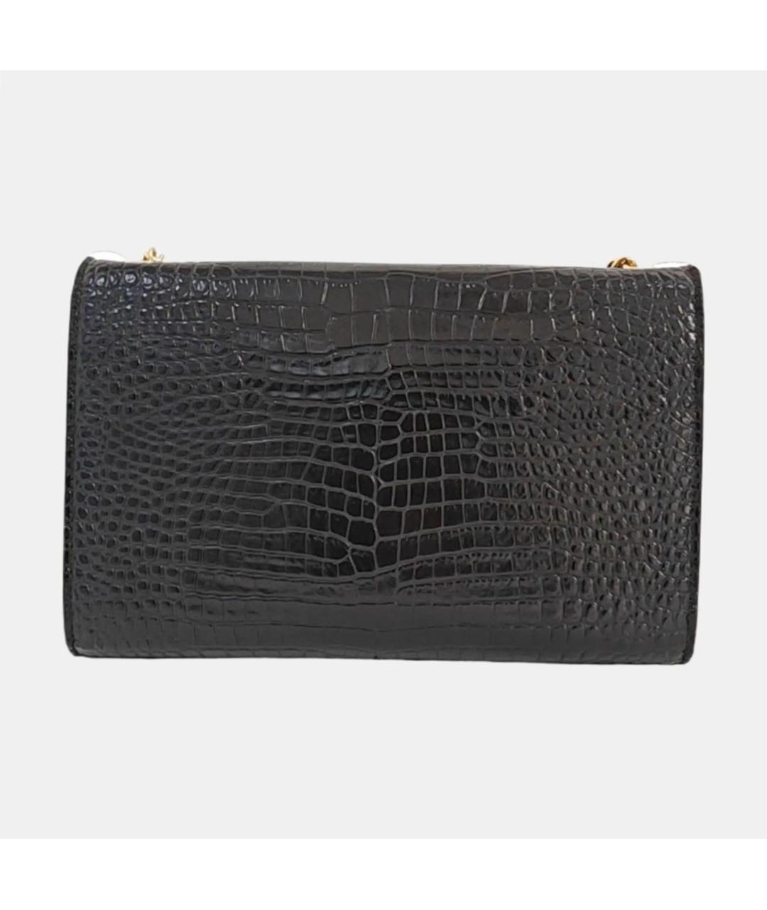 SAINT LAURENT Черная кожаная сумка через плечо, фото 4