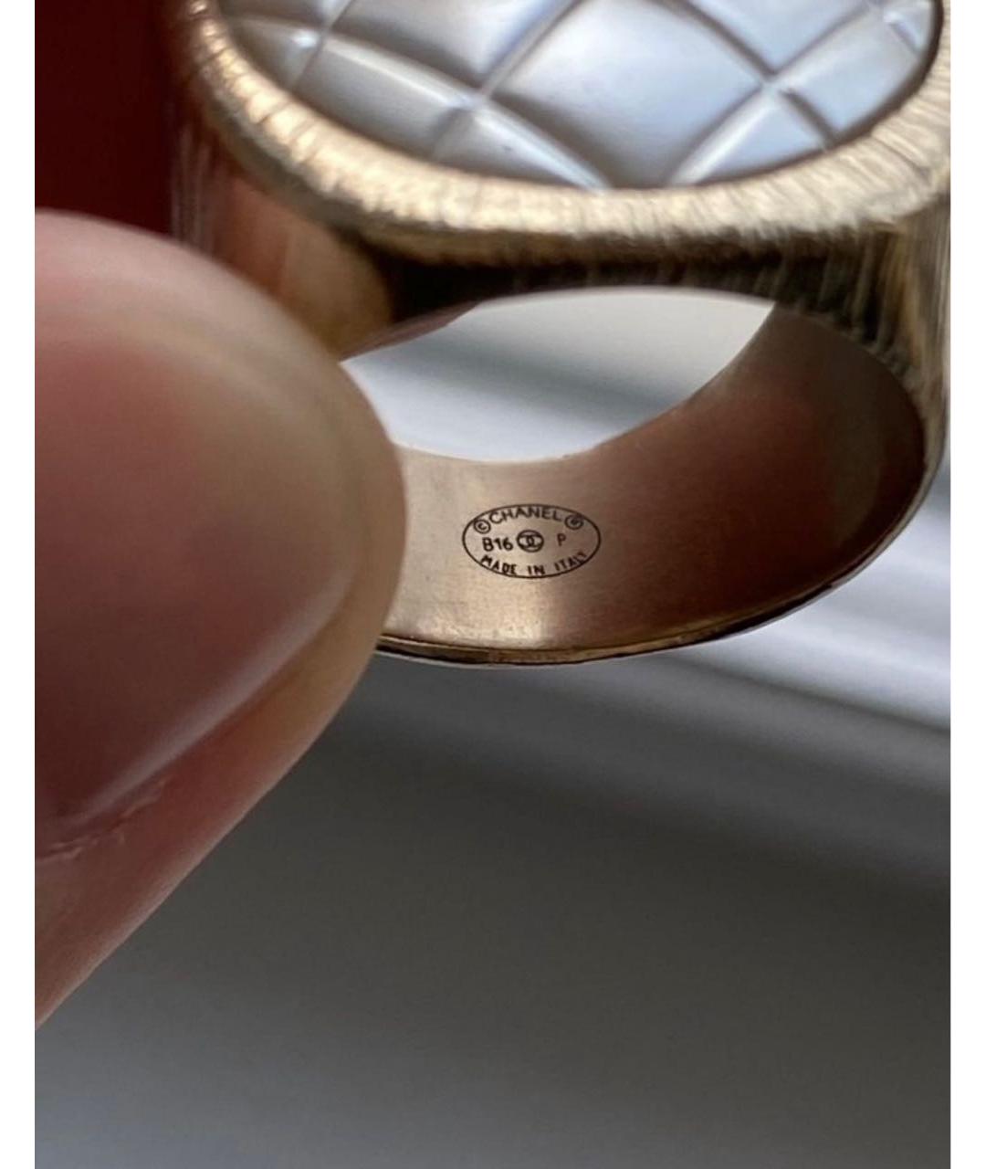 CHANEL Золотое металлическое кольцо, фото 5
