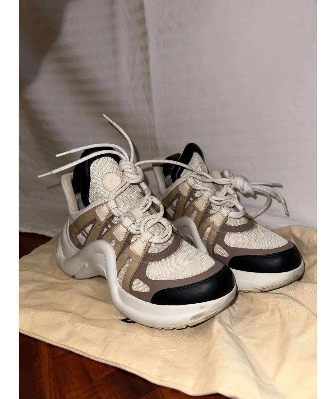 LOUIS VUITTON Белые текстильные кроссовки, фото 4