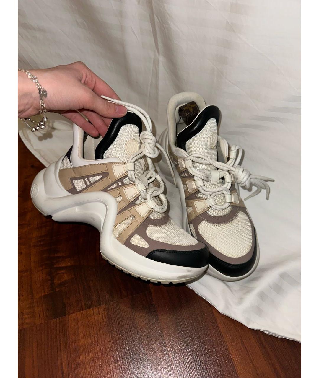 LOUIS VUITTON Белые текстильные кроссовки, фото 5