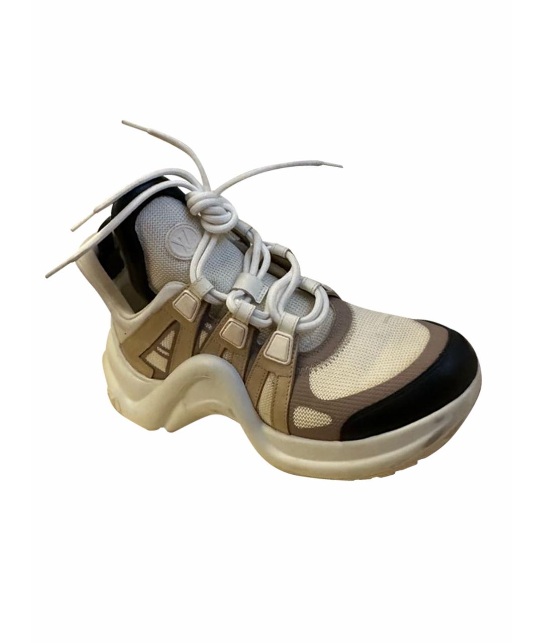 LOUIS VUITTON Белые текстильные кроссовки, фото 1