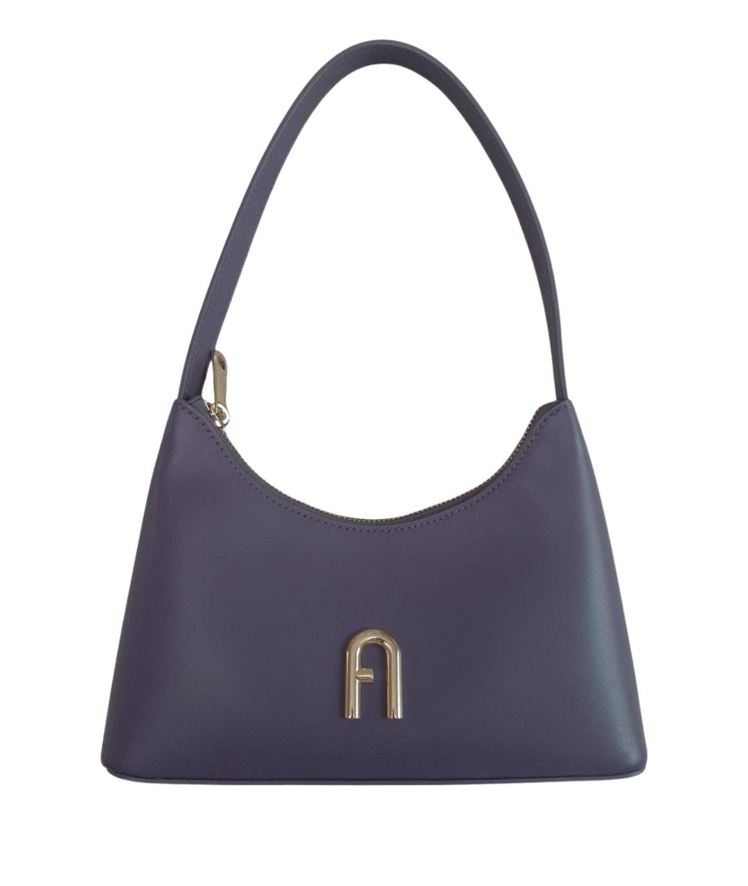 FURLA Фиолетовая кожаная сумка с короткими ручками, фото 1