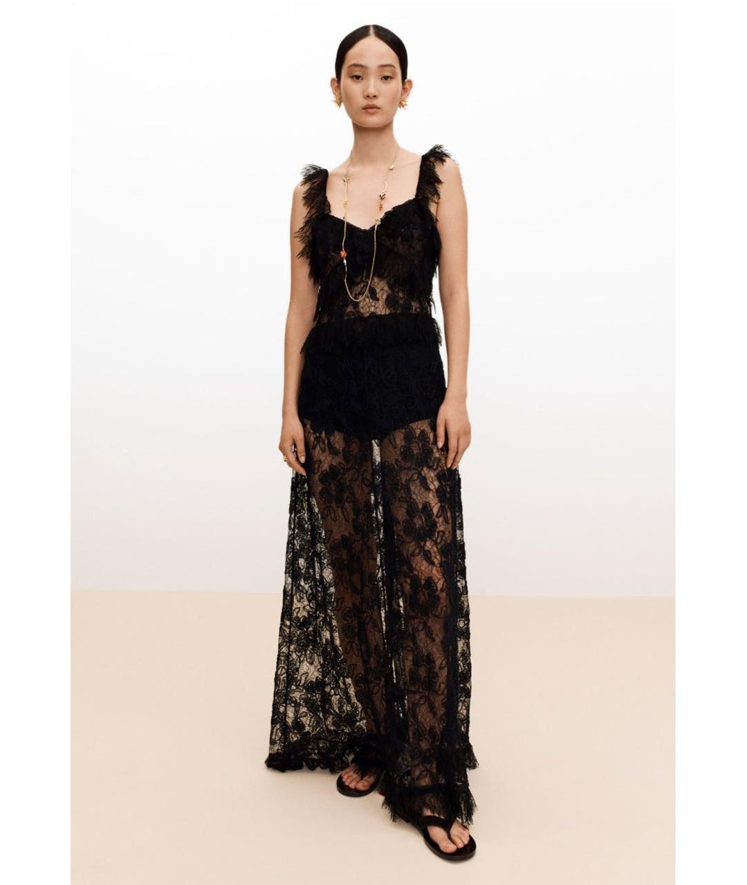 CHANEL Черное кружевное вечернее платье, фото 4