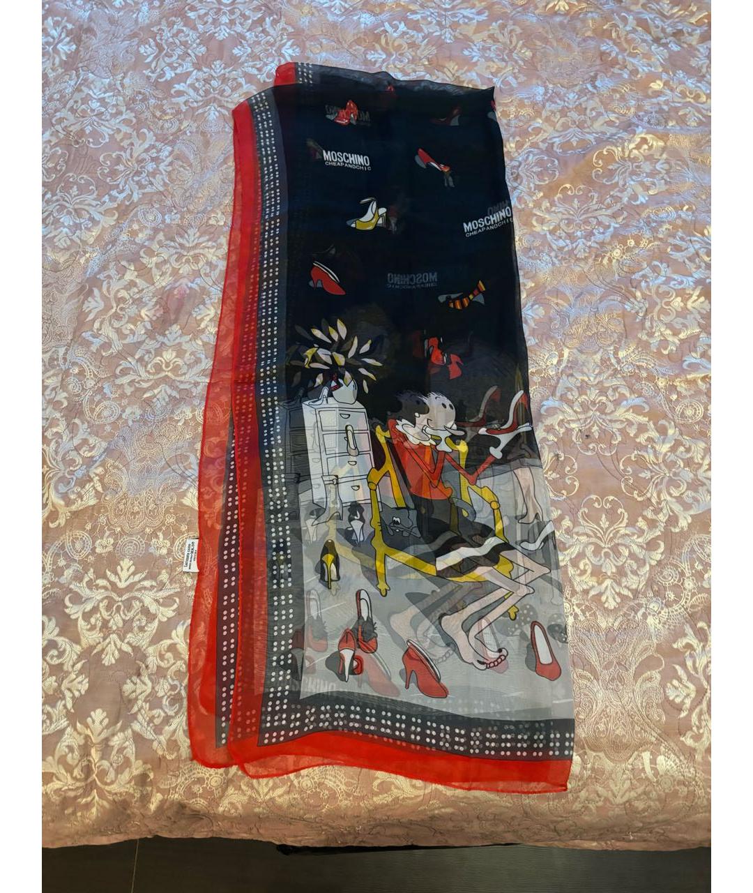 MOSCHINO Мульти шелковый шарф, фото 2