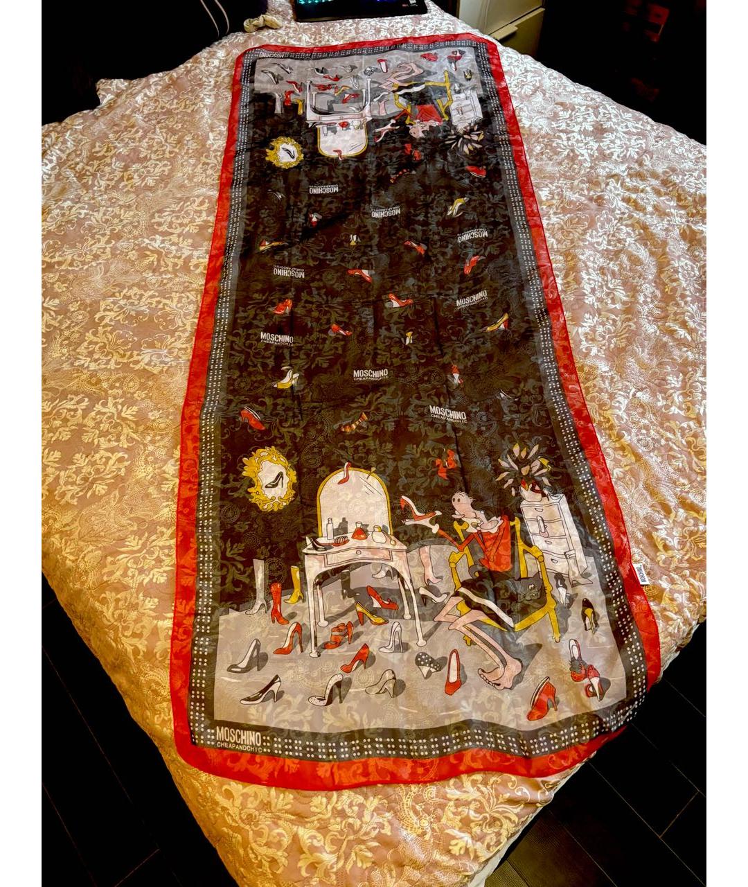MOSCHINO Мульти шелковый шарф, фото 5