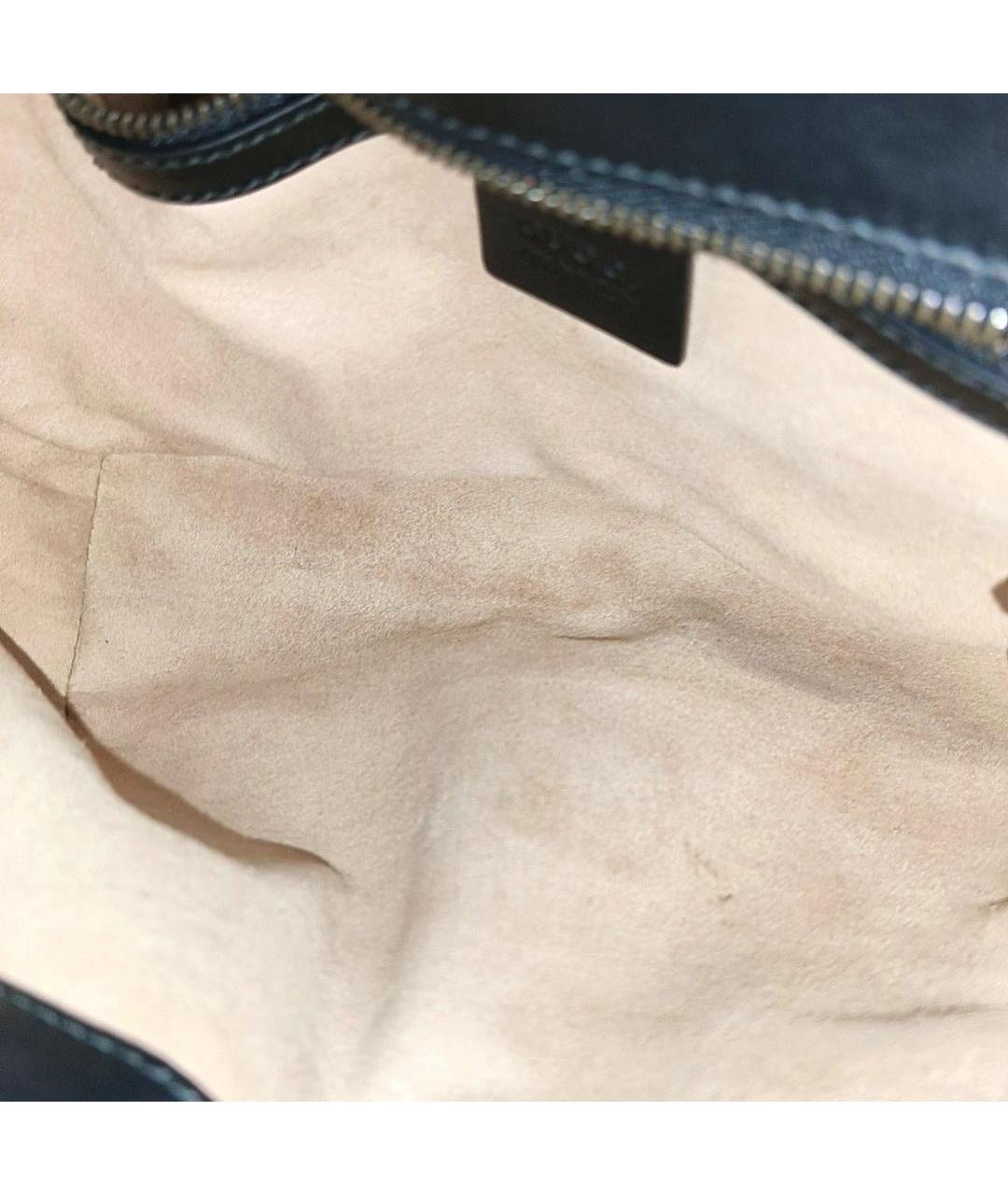 GUCCI Черная кожаная сумка через плечо, фото 8