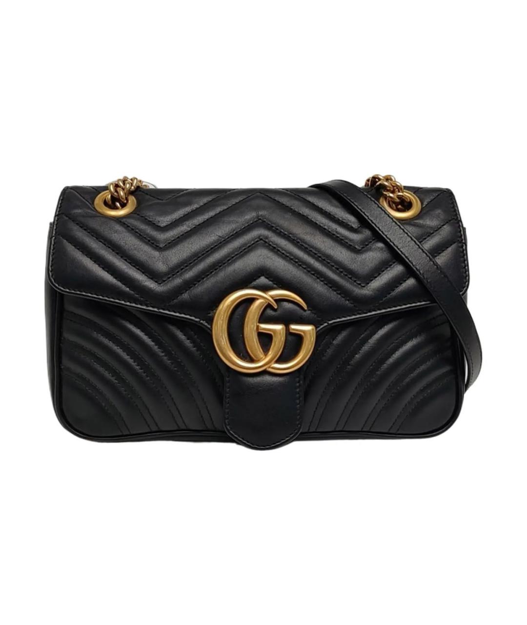 GUCCI Черная кожаная сумка через плечо, фото 9