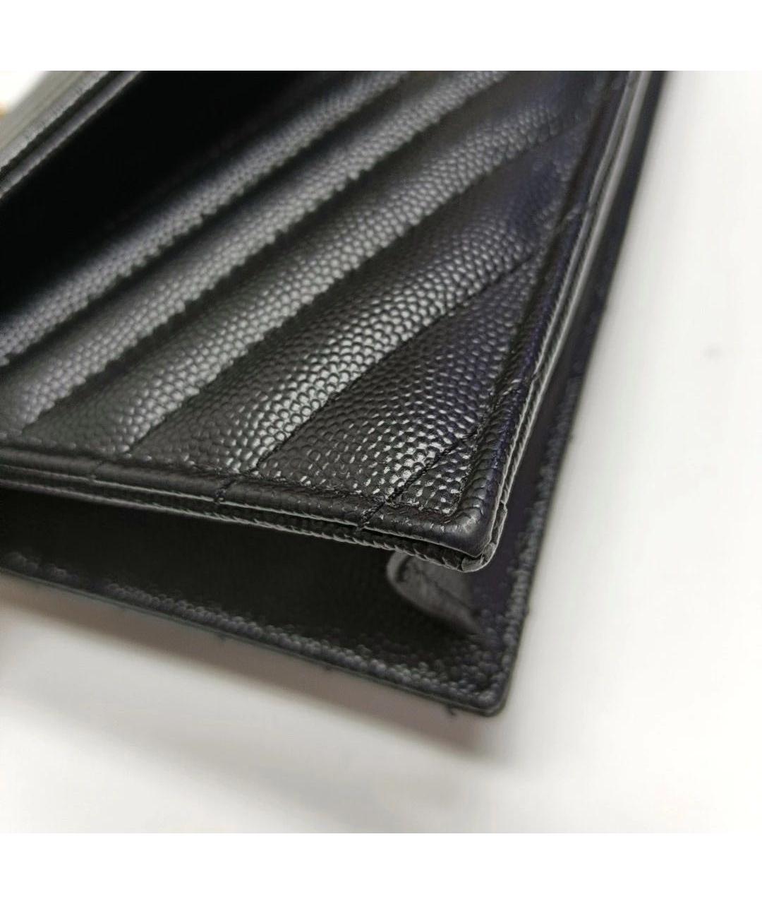 SAINT LAURENT Черная кожаная сумка через плечо, фото 7