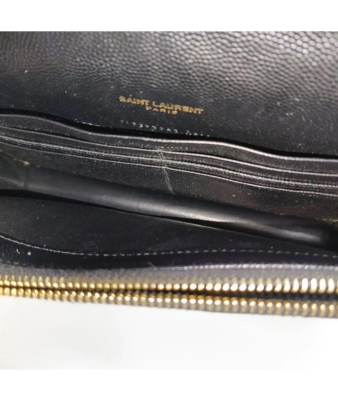 SAINT LAURENT Черная кожаная сумка через плечо, фото 4