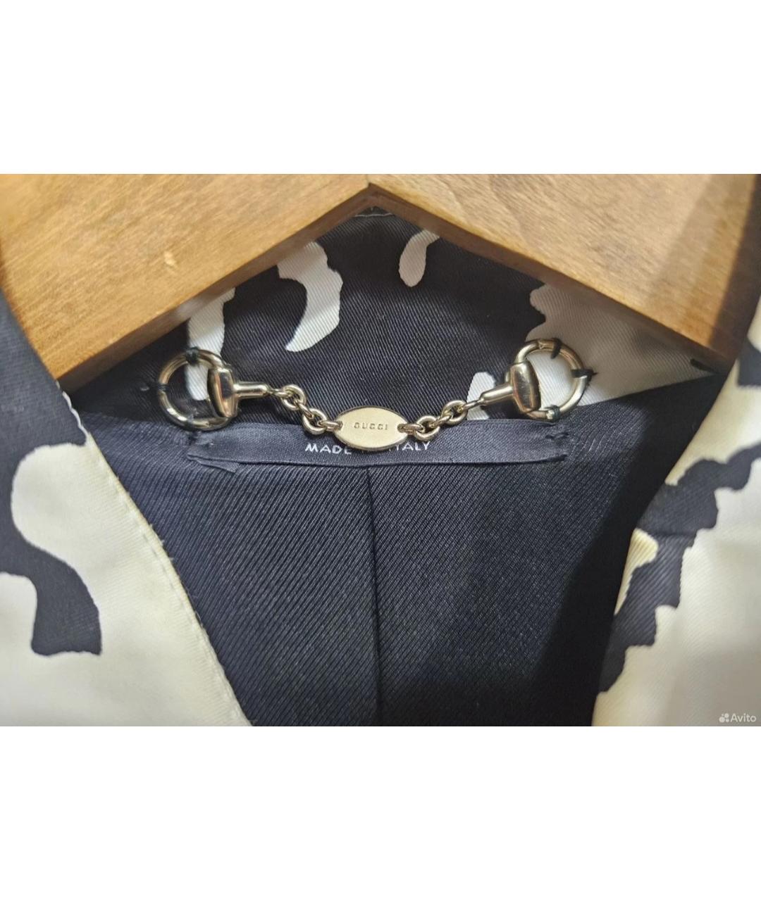 GUCCI Черный полиэстеровый тренч/плащ, фото 3