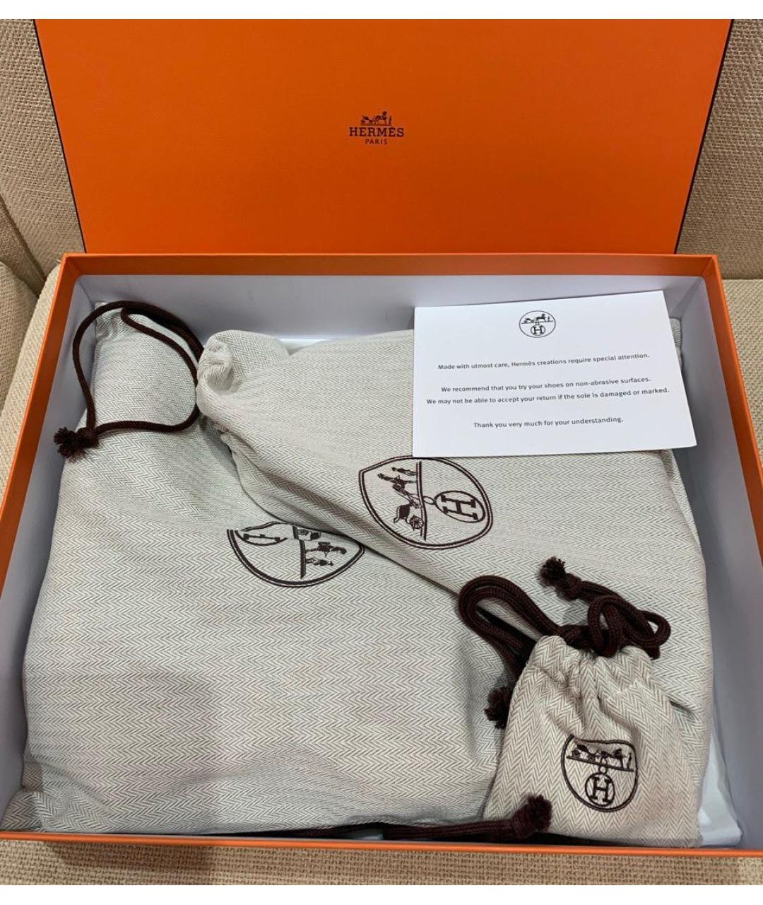 HERMES Черные кожаные ботильоны, фото 3