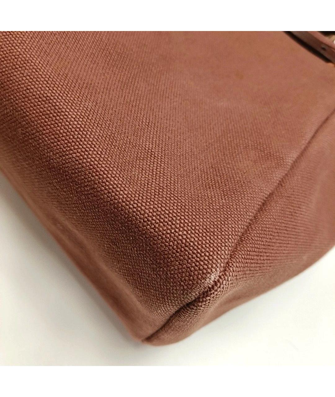 HERMES Бордовая кожаная сумка с короткими ручками, фото 7