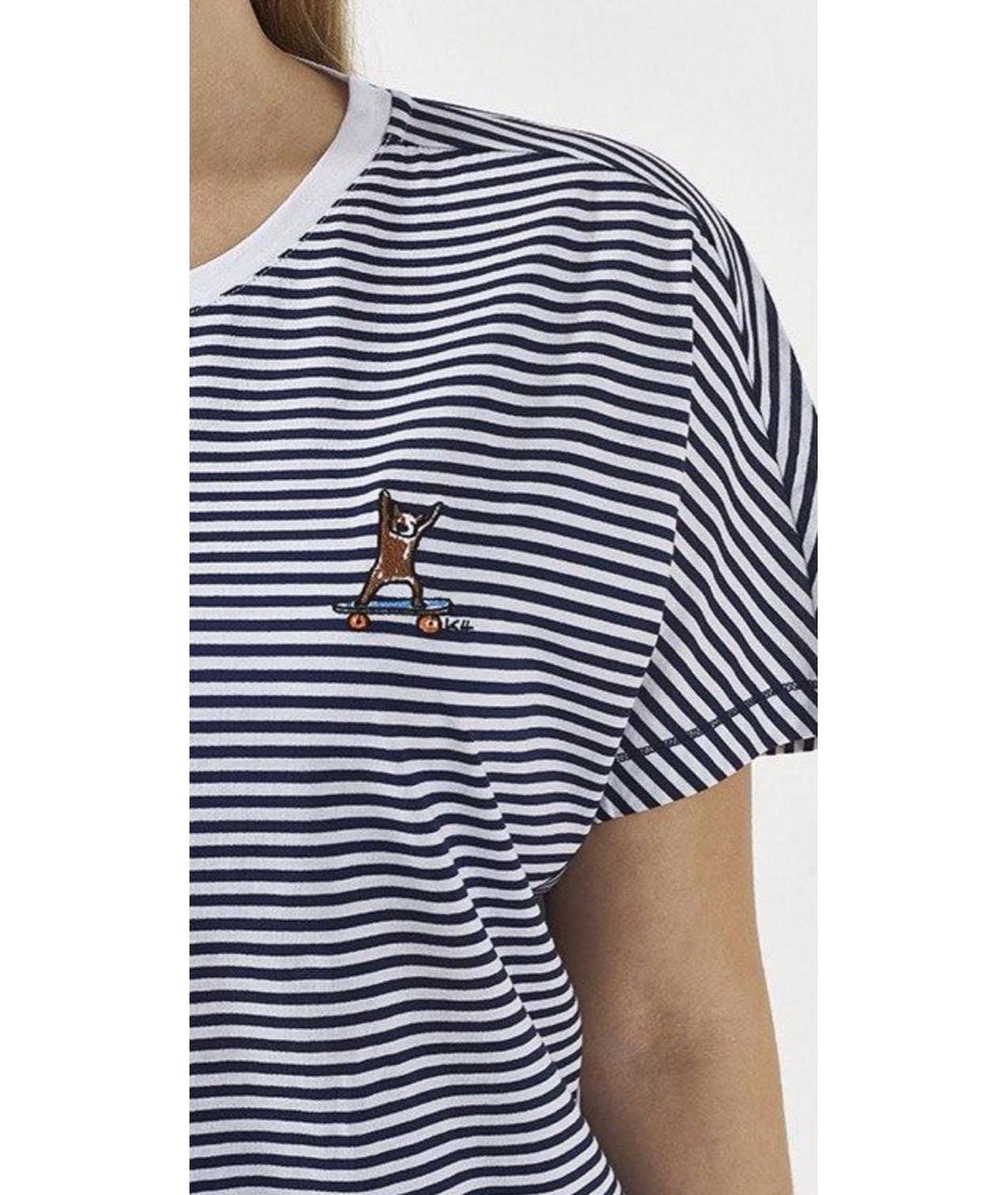 BOGNER Синяя хлопковая футболка, фото 2