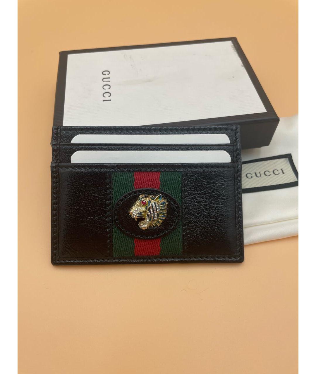 GUCCI Черный кожаный кардхолдер, фото 5