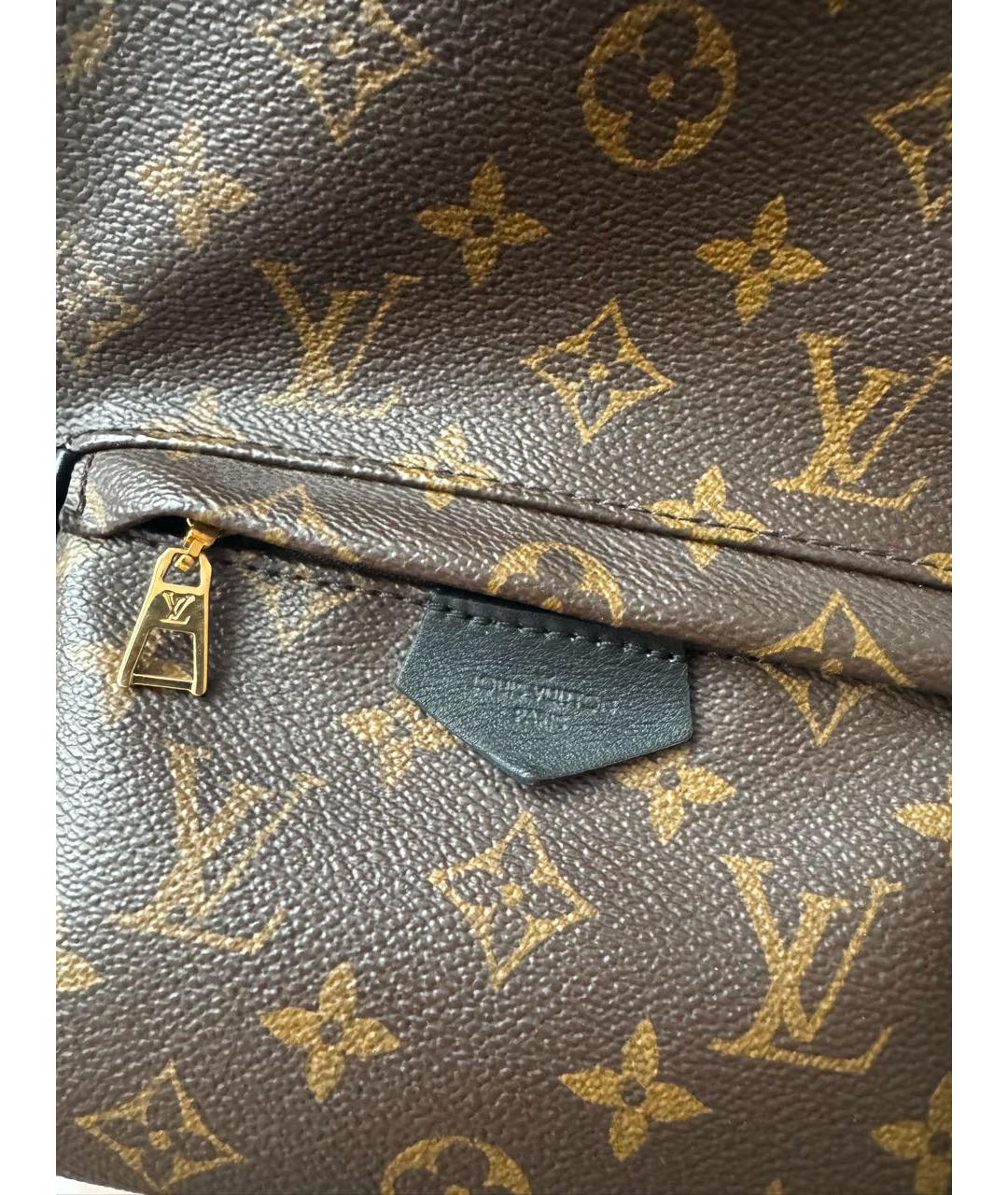 LOUIS VUITTON Коричневый кожаный рюкзак, фото 6