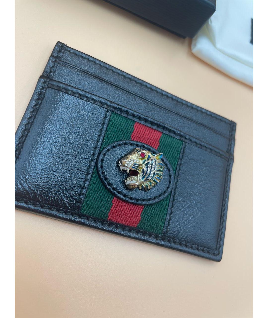 GUCCI Черный кожаный кардхолдер, фото 2