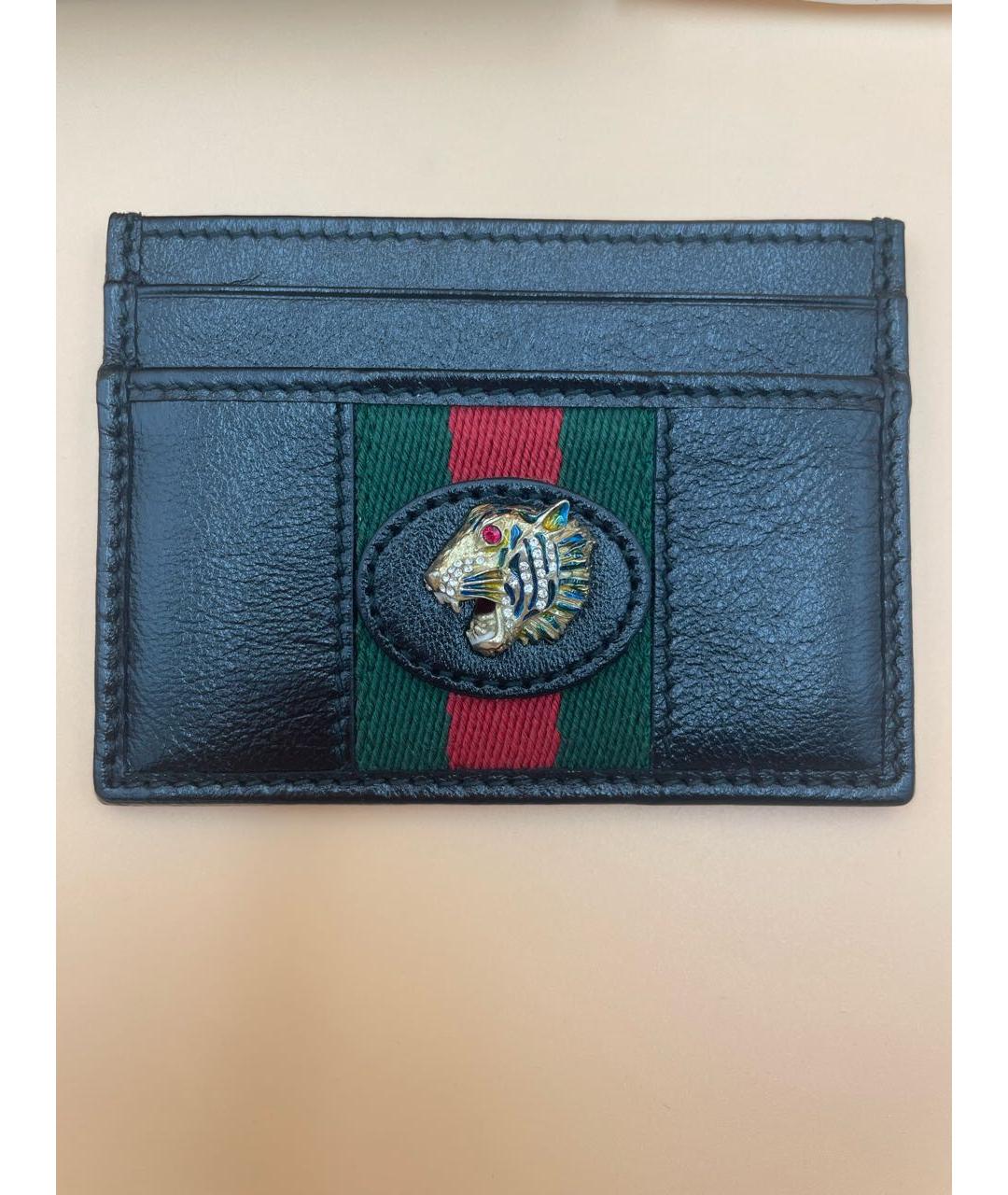 GUCCI Черный кожаный кардхолдер, фото 7