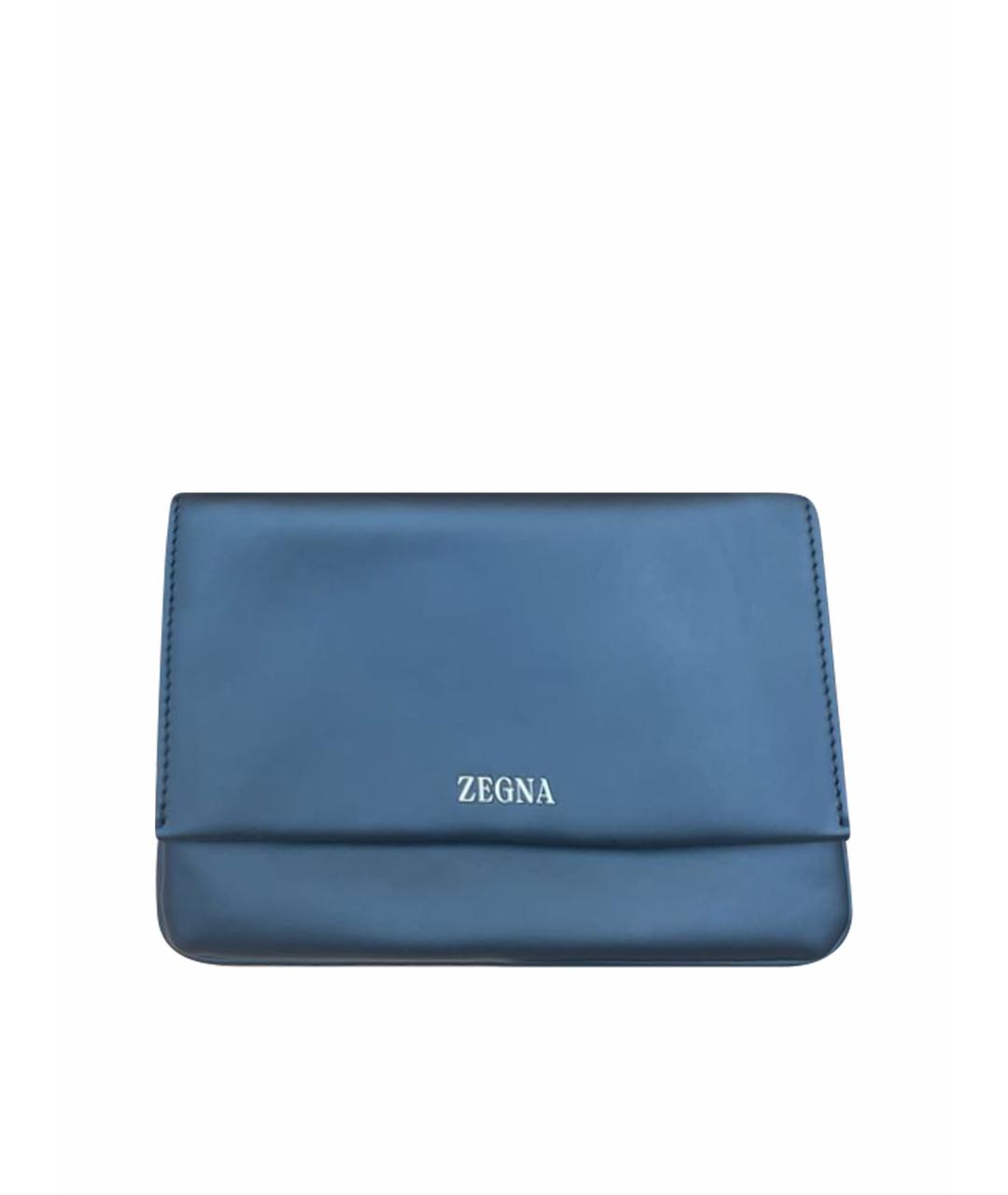 ZEGNA Черная кожаная сумка на плечо, фото 1