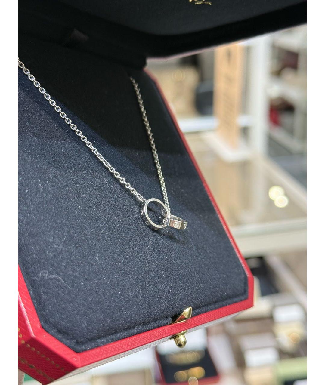 CARTIER Серебряное колье из белого золота, фото 5