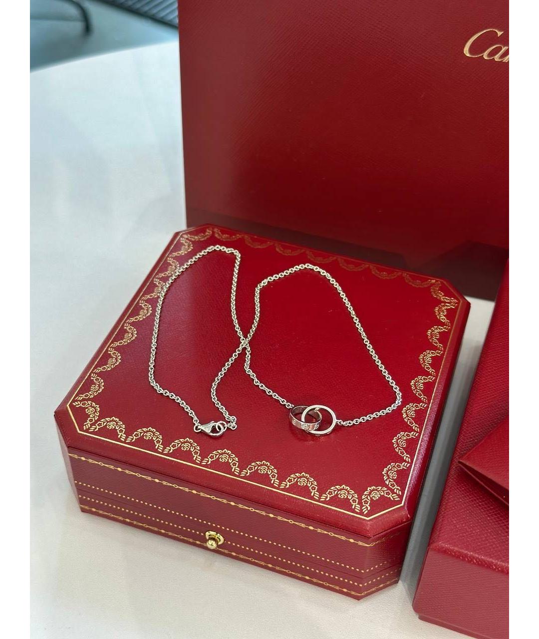 CARTIER Серебряное колье из белого золота, фото 2