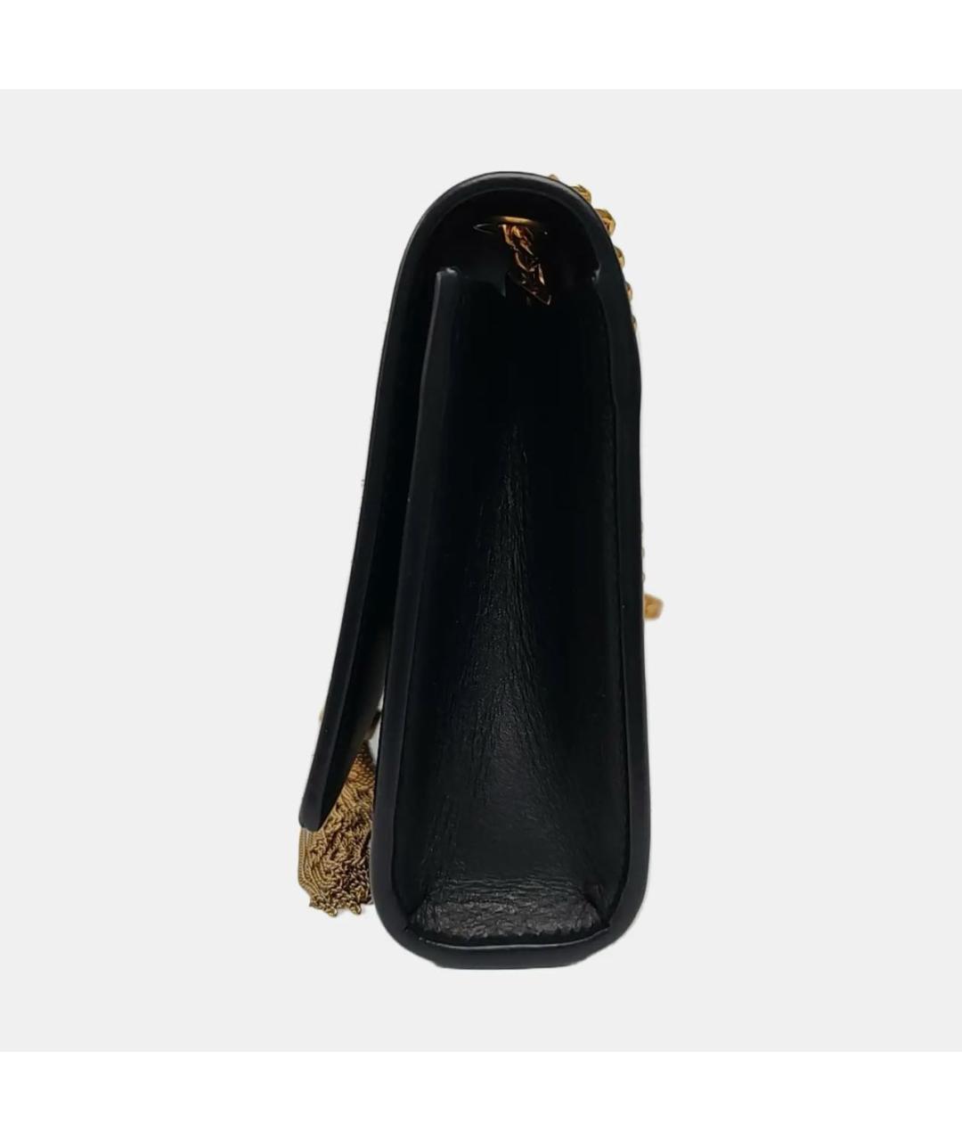 SAINT LAURENT Черная кожаная сумка через плечо, фото 2