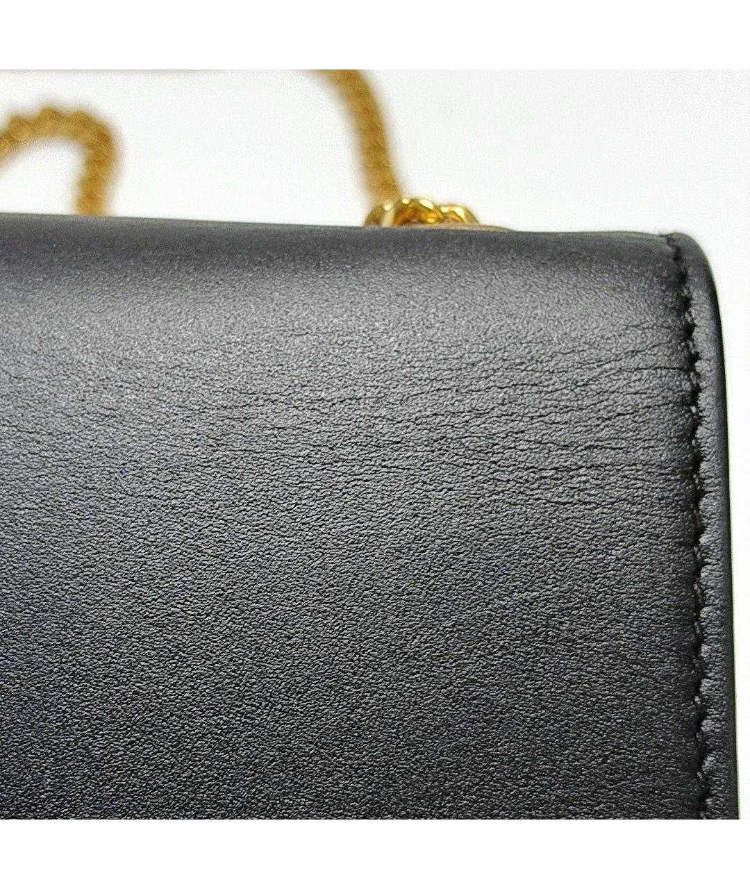 SAINT LAURENT Черная кожаная сумка через плечо, фото 6