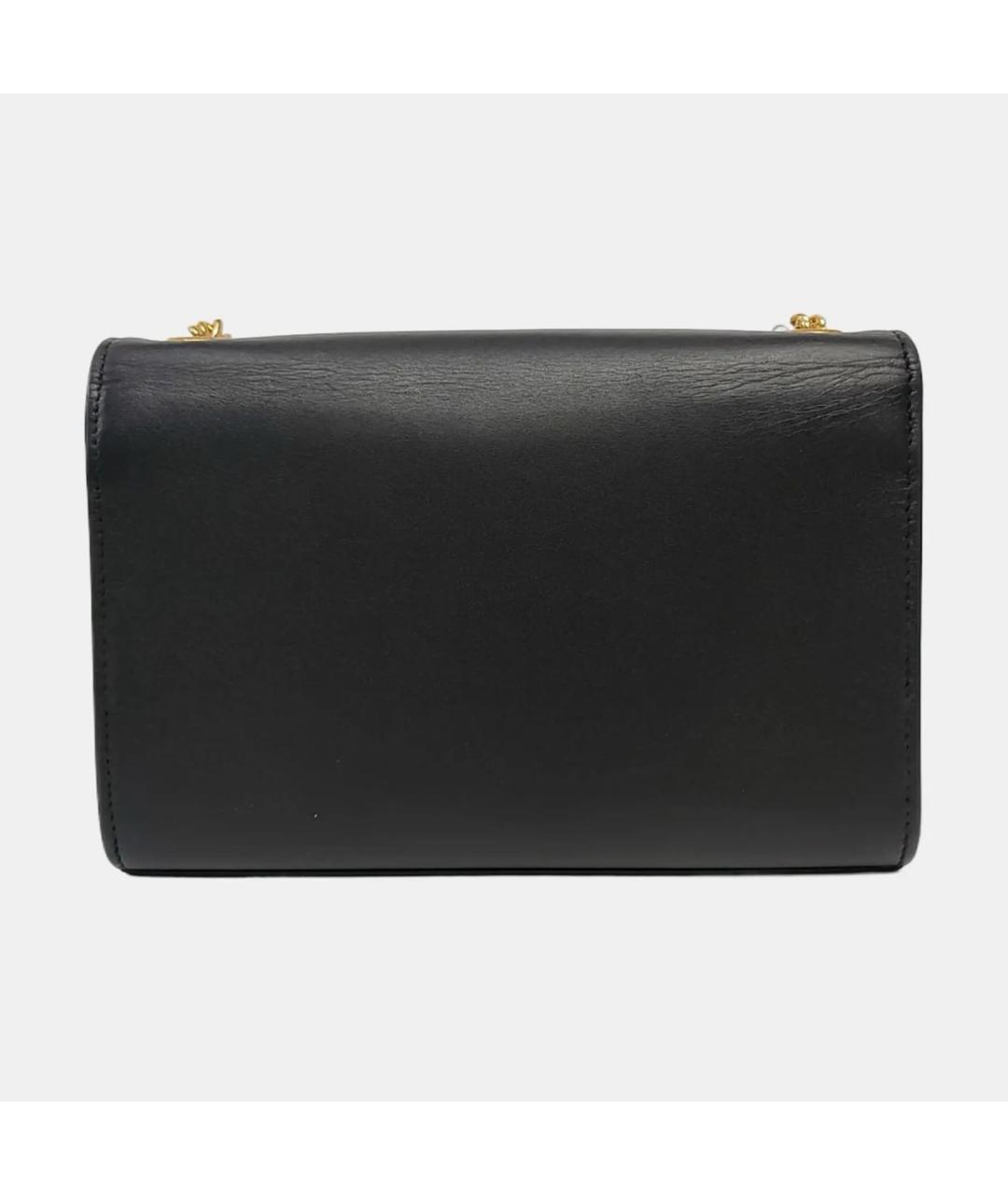 SAINT LAURENT Черная кожаная сумка через плечо, фото 4